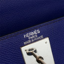 Replica Hermes Royal Blue Kelly 28 Palladium Hardware Bag