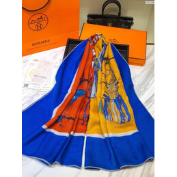 Replica Hermes Blue Buckle Print 90cm Silk Scarf