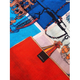 Replica Hermes Red Buckle Print 90cm Silk Scarf