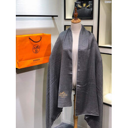 Replica Hermes Gray Logo Shawl Scarf