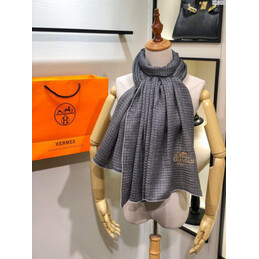 Replica Hermes Gray Logo Shawl Scarf