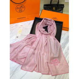 Replica Hermes Pink Logo Shawl Scarf