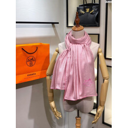 Replica Hermes Pink Logo Shawl Scarf