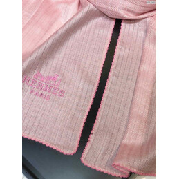Replica Hermes Pink Logo Shawl Scarf