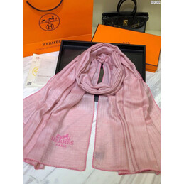 Replica Hermes Pink Logo Shawl Scarf
