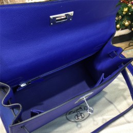 Replica Hermes Royal Blue Kelly 28 Palladium Hardware Bag