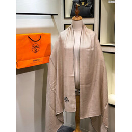 Replica Hermes Beige Logo Shawl Scarf