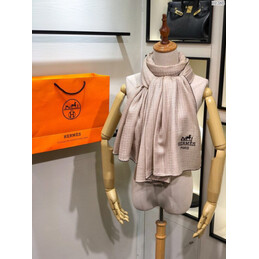 Replica Hermes Beige Logo Shawl Scarf