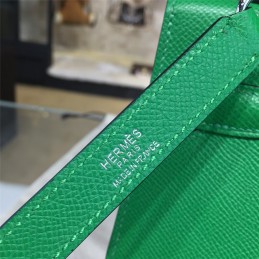 Replica Hermes Emerald Green Kelly 28 Palladium Hardware Bag