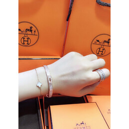 Replica Hermes diamond hinged bangle bracelet with plated hardware options