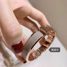 Replica Hermes enamel H bracelet with wide and thin size options