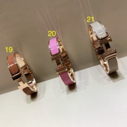 Replica Hermes enamel H bracelet with wide and thin size options
