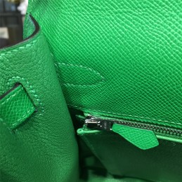 Replica Hermes Emerald Green Kelly 28 Palladium Hardware Bag