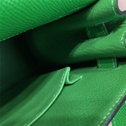Replica Hermes Emerald Green Kelly 28 Palladium Hardware Bag