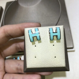 Replica Hermes turquoise H necklace and earrings set with optional earrings