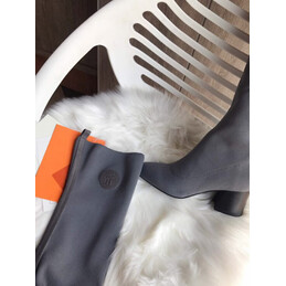 Replica Hermes Gray Knee High Sock Boot