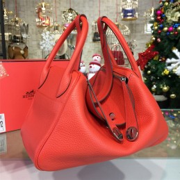 Replica Hermes Coral Orange Lindy 30 Bag