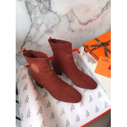 Replica Hermes Rust Button Ankle Boot