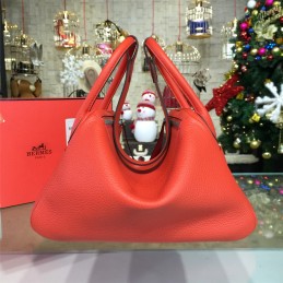 Replica Hermes Coral Orange Lindy 30 Bag