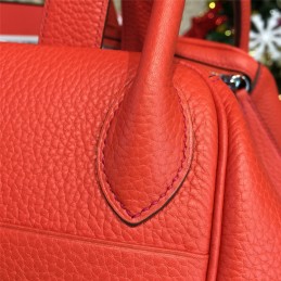Replica Hermes Coral Orange Lindy 30 Bag