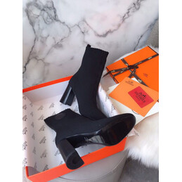 Replica Hermes Black Short Ankle Boot