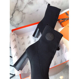 Replica Hermes Black Short Ankle Boot