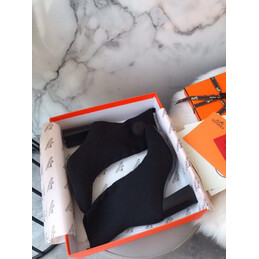 Replica Hermes Black Short Ankle Boot