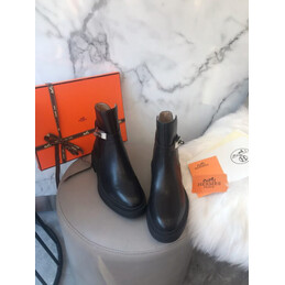 Replica Hermes Black Chelsea Ankle Boot