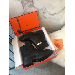 Replica Hermes Black Chelsea Ankle Boot