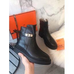 Replica Hermes Black Chelsea Ankle Boot