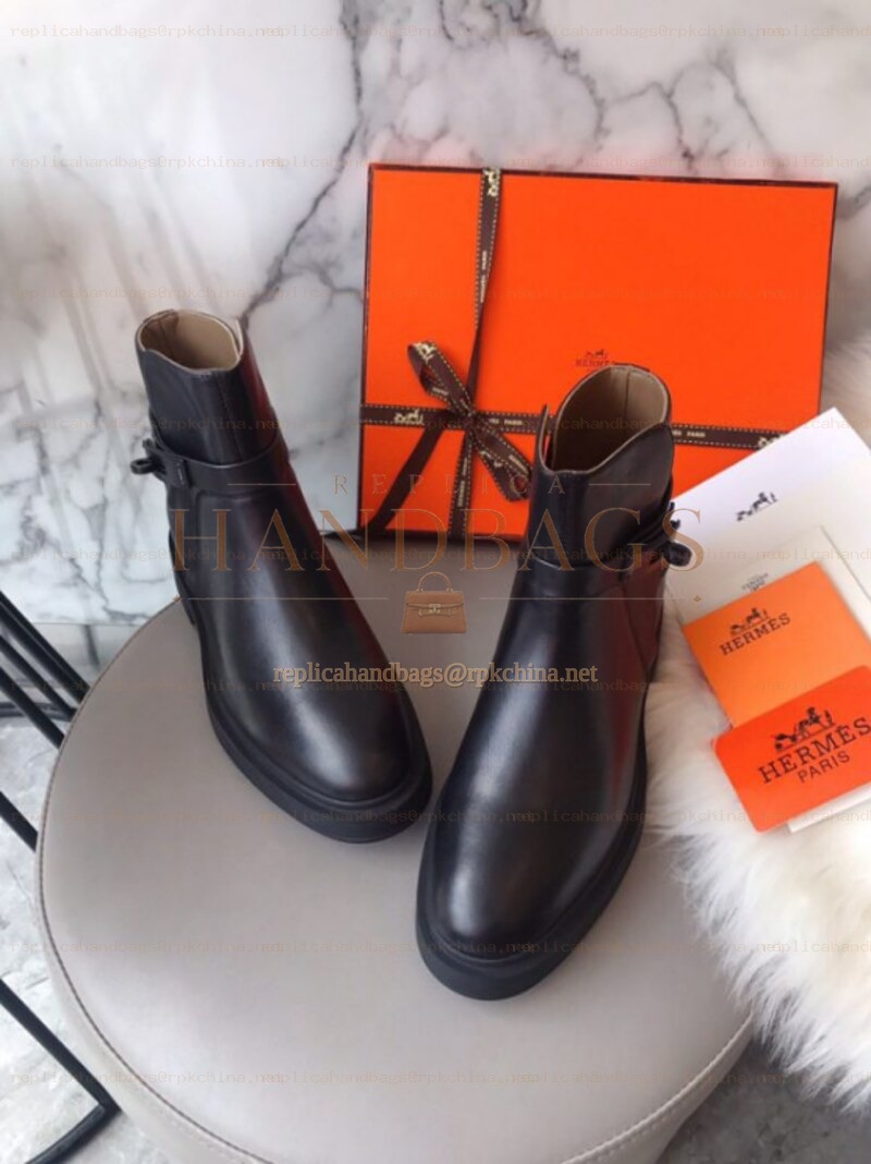 Replica Hermes Dark Brown Chelsea Ankle Boot