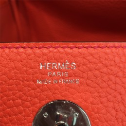 Replica Hermes Coral Orange Lindy 30 Bag