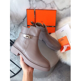 Replica Hermes Gray Chelsea Ankle Boot