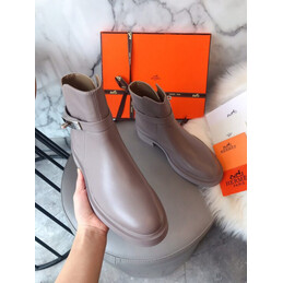 Replica Hermes Gray Chelsea Ankle Boot