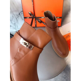 Replica Hermes Brown Chelsea Ankle Boot