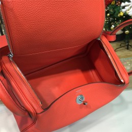Replica Hermes Coral Orange Lindy 30 Bag