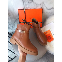 Replica Hermes Brown Chelsea Ankle Boot