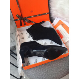 Replica Hermes Black Heeled Sock Boot
