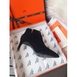 Replica Hermes Black Heeled Sock Boot