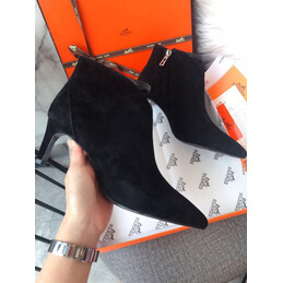 Replica Hermes Black Heeled Sock Boot