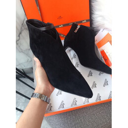 Replica Hermes Black Heeled Sock Boot