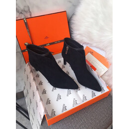Replica Hermes Black Heeled Sock Boot