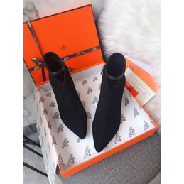 Replica Hermes Black Heeled Sock Boot