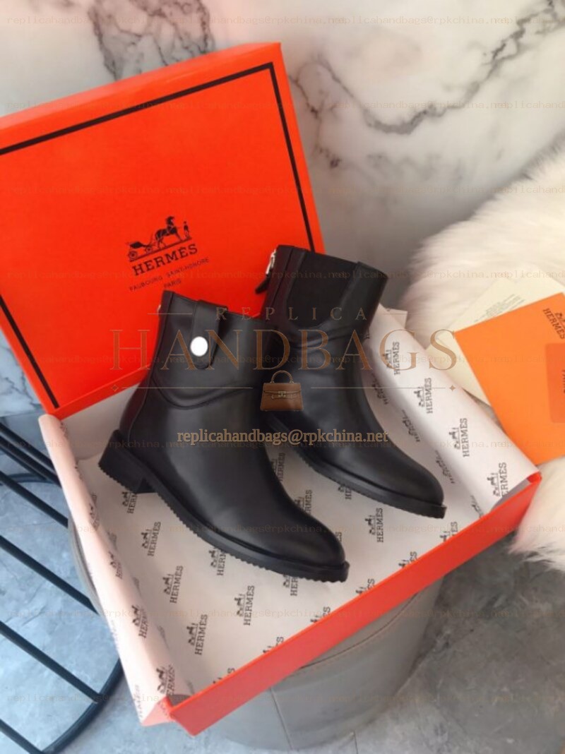 Replica Hermes Black Tall Riding Boot