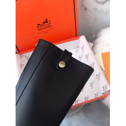 Replica Hermes Black Knee High Boot