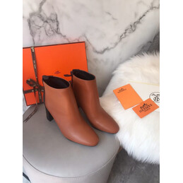 Replica Hermes Brown Short Leather Boot