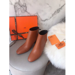 Replica Hermes Brown Short Leather Boot