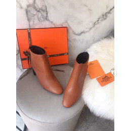 Replica Hermes Brown Short Leather Boot
