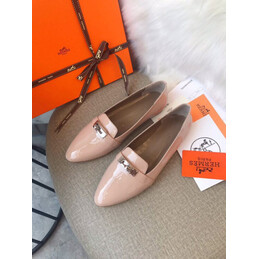 Replica Hermes Nude Silver H Buckle Loafer