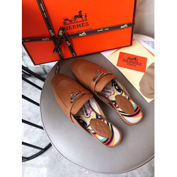 Replica Hermes Tan Classic H Buckle Loafer